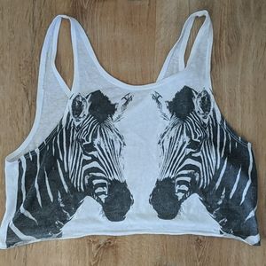 Zebra crop top